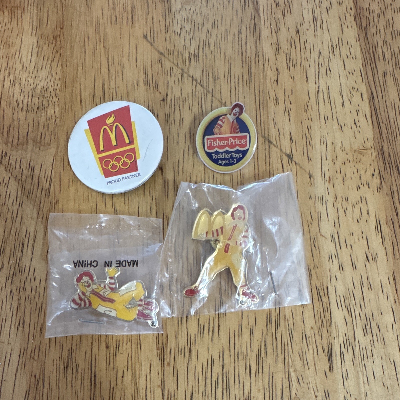 McDonald\'s Vintage Collector Pins Set of 4