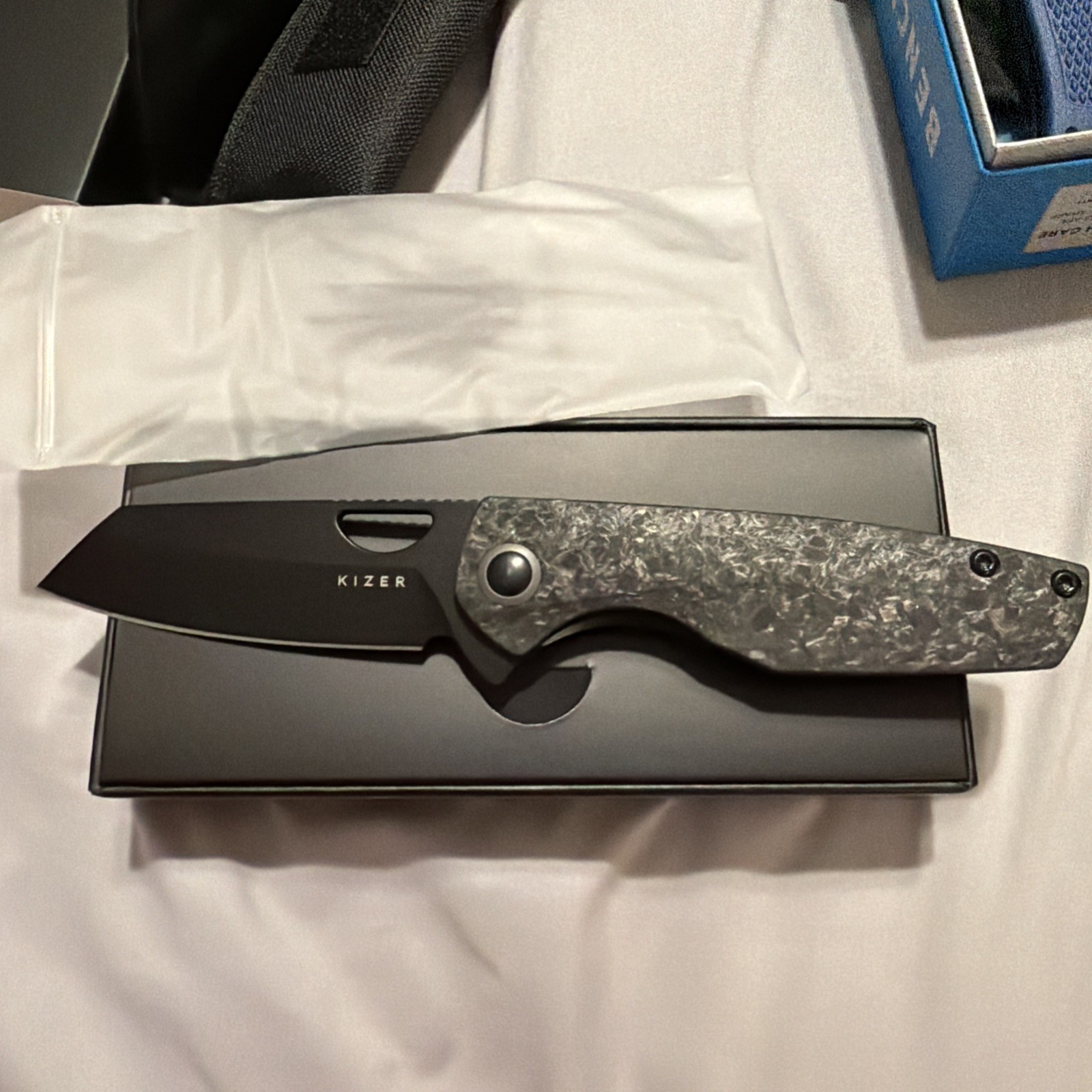 Kizer Sparrow Folding  Knife S45VN Blade Titanium & Carbon Fiber  *MANY EXTRAS*
