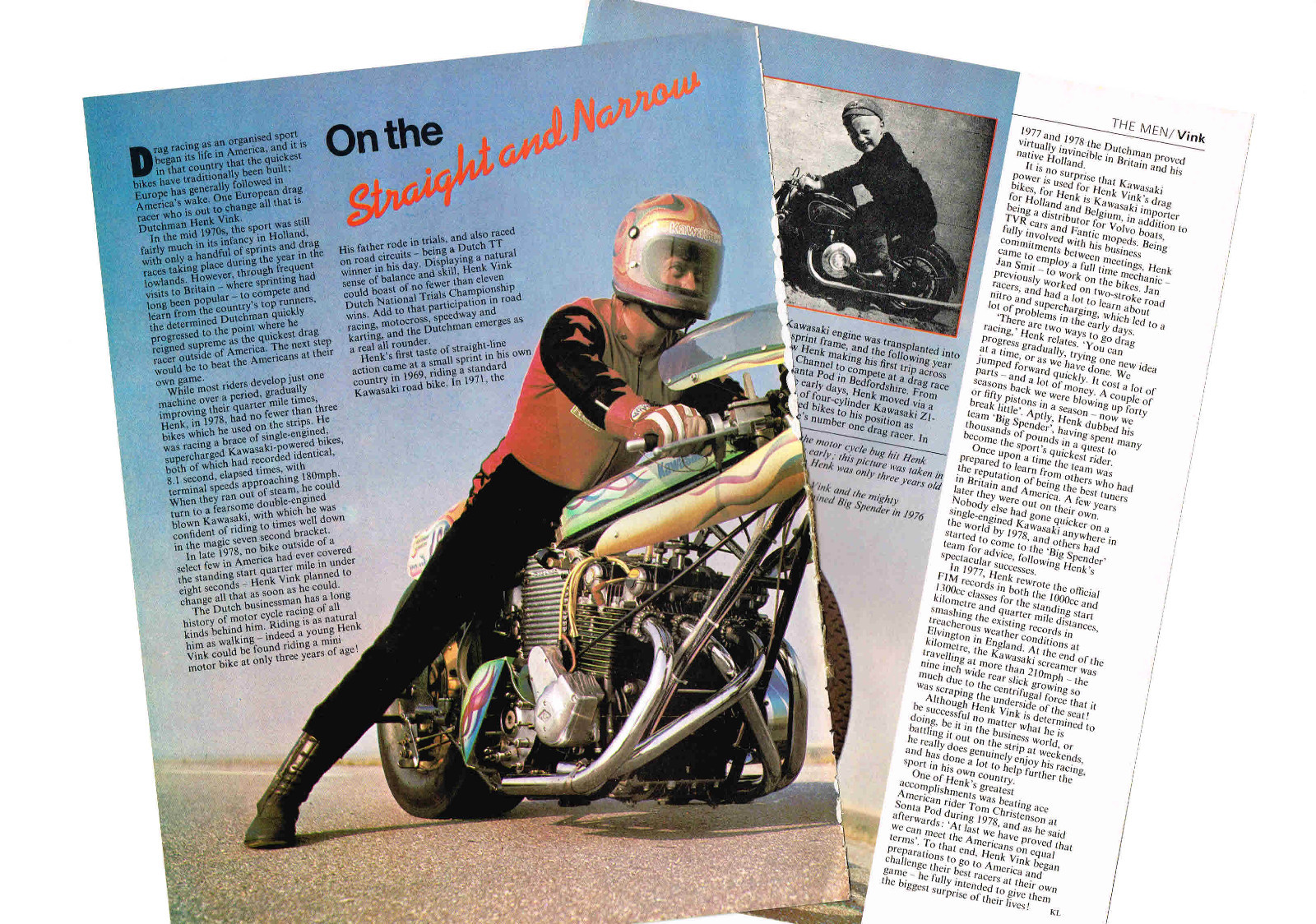 vintage HENK VINK MOTORCYCLE RACING Article / Photo's / Pictures
