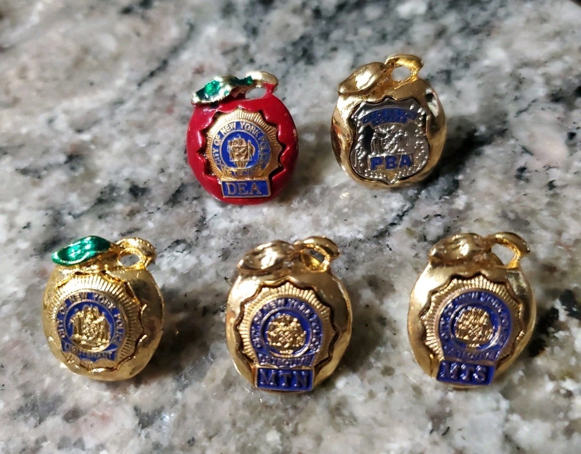 NYPD City of New York Police Detective Lieutenant PBA DEA MTN MTS Pin Lot