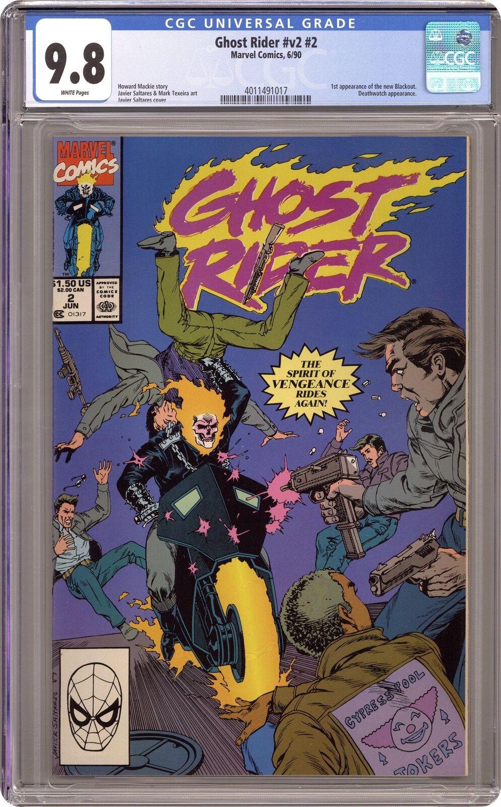 Ghost Rider #2 CGC 9.8 1990 4011491017