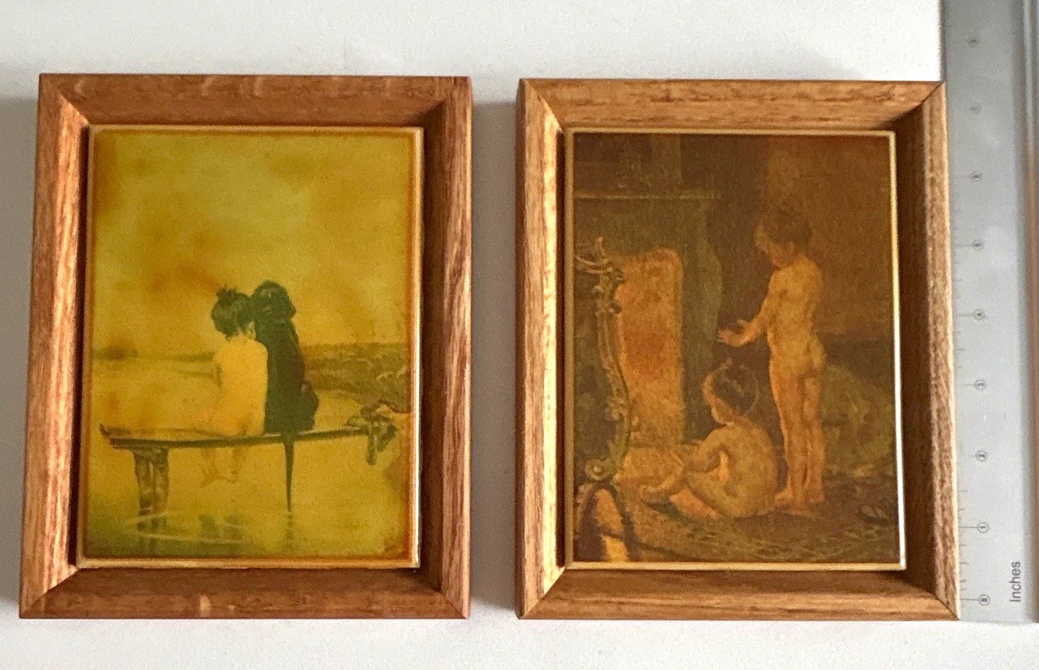 Pair Vintage Kimberly Enterprises Graphic Art Tiles Framed Ceramic Set Excellent Pair Vintage Kimberly Enterprises Graphic Art Tiles Framed Ceramic Set Excellent