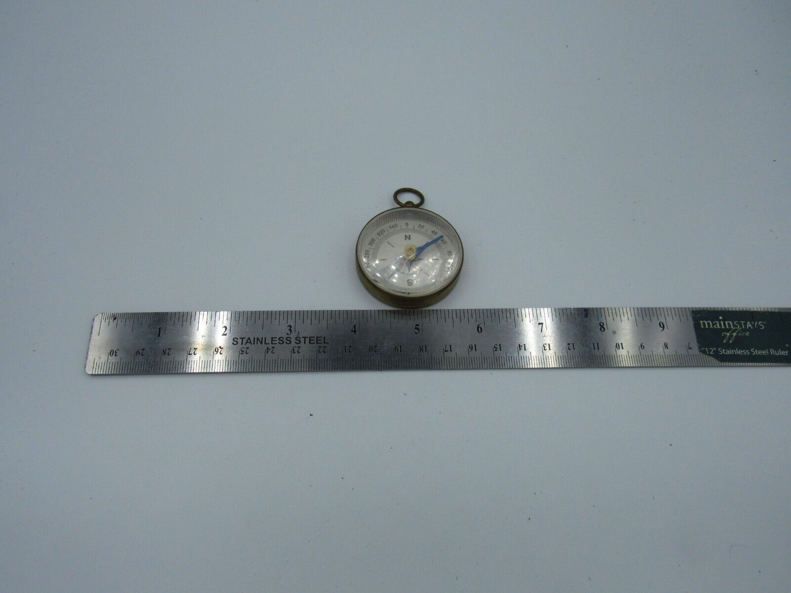 Vintage West Germany Mini Brass Pocket Compass 1.75