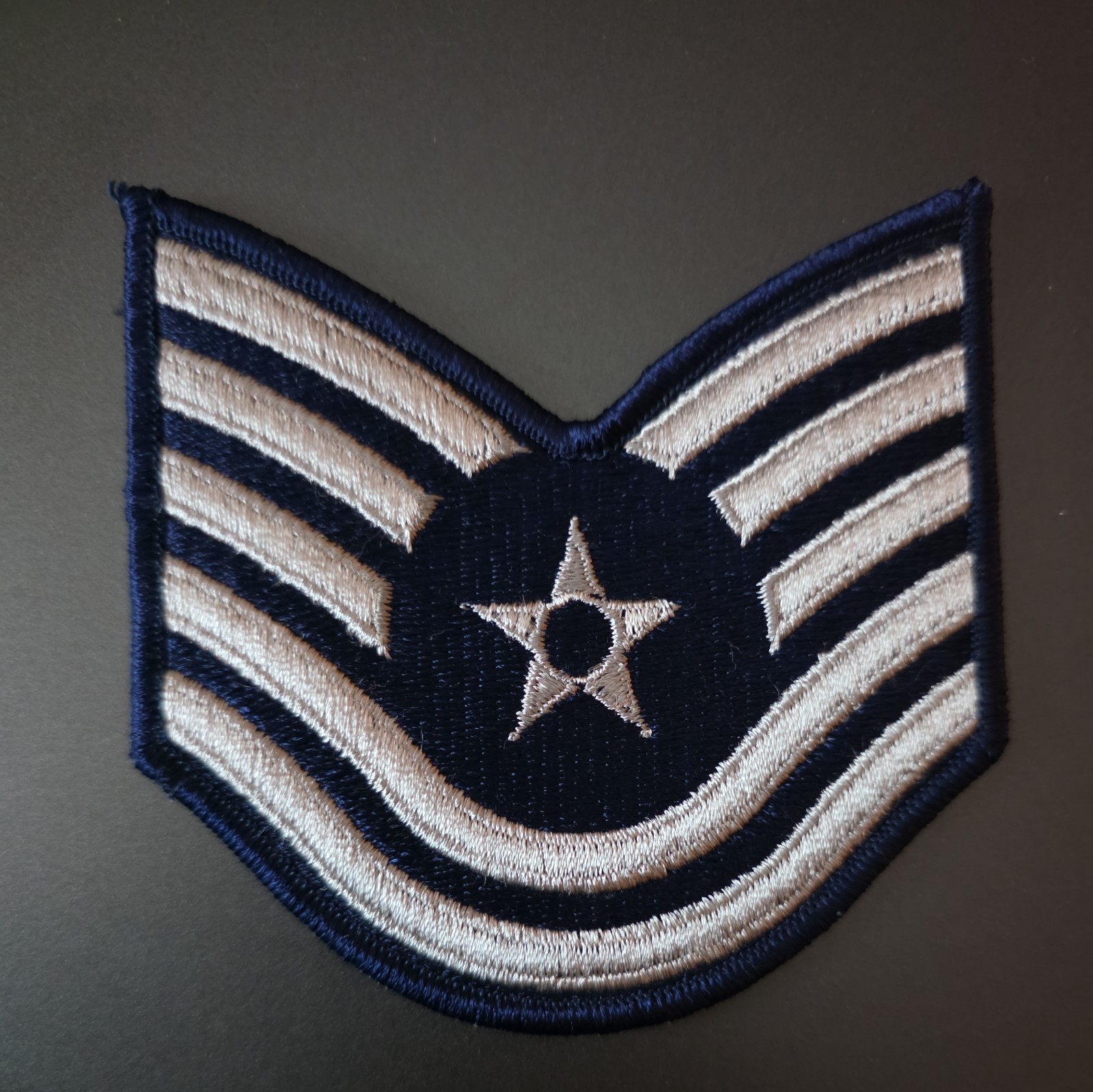NEW White USA Air Force Military E-7 Technical Sergeant Chevron Insignia Patch NEW White USA Air Force Military E-7 Technical Sergeant Chevron Insignia Patch