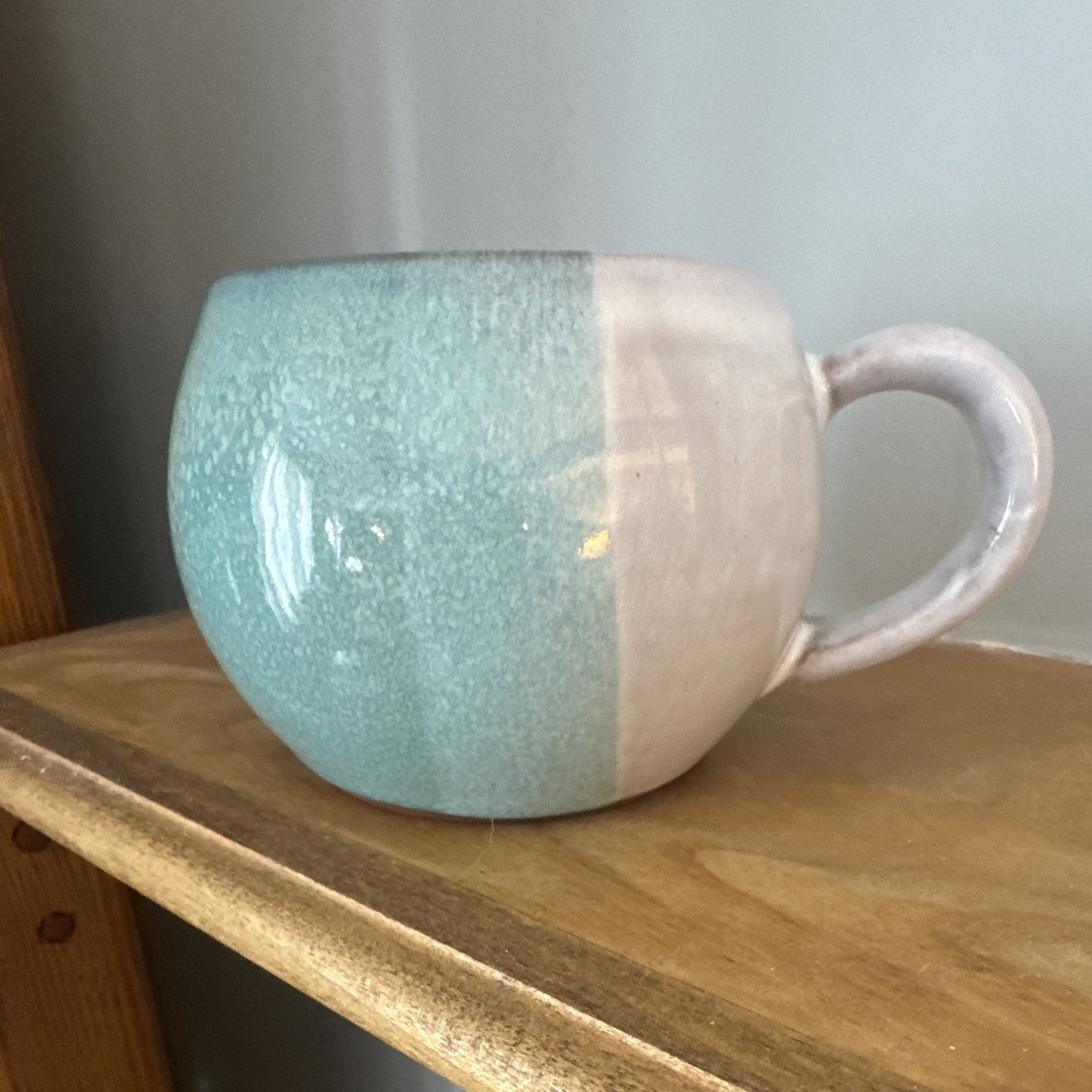 West Elm Gray And Blue Glaze Mug