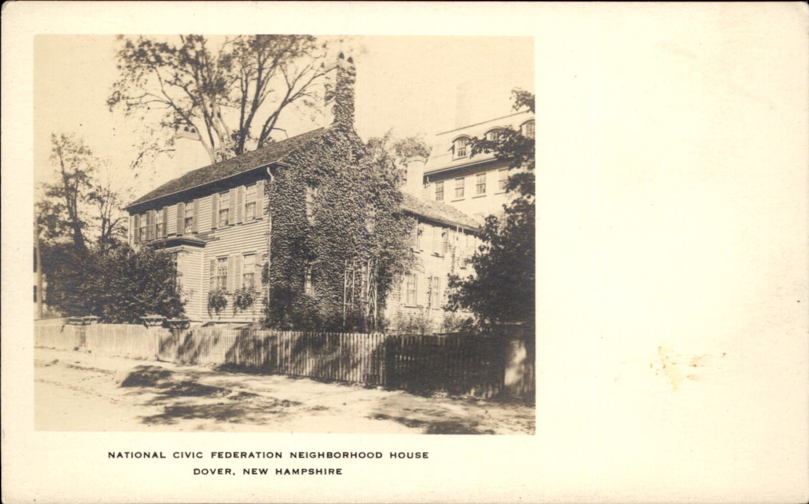 Dover NH Neighborhood House c1910s Real Photo Vintage Postcard bhn