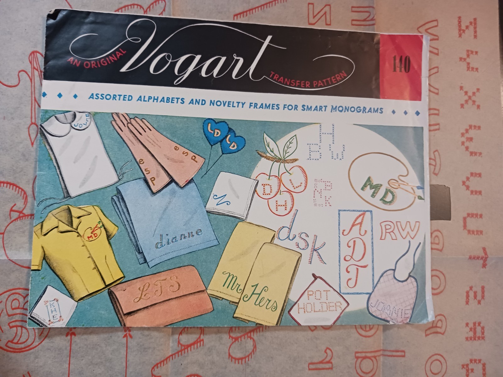 Vtg Hot Iron Embroidery Transfer Lot 1930s-1950s Vogart Walkers McCalls 8 pc
