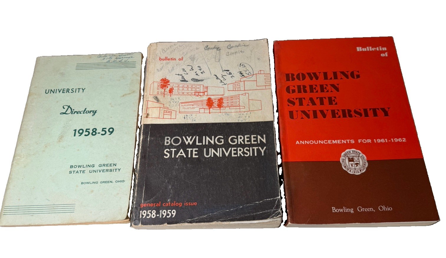Vintage Bowling Green State University Course Catalogs & Directory 1958/1961