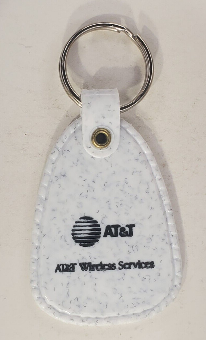 Vintage AT&T Telephone Keychain Key Ring Chain Fob Hangtag