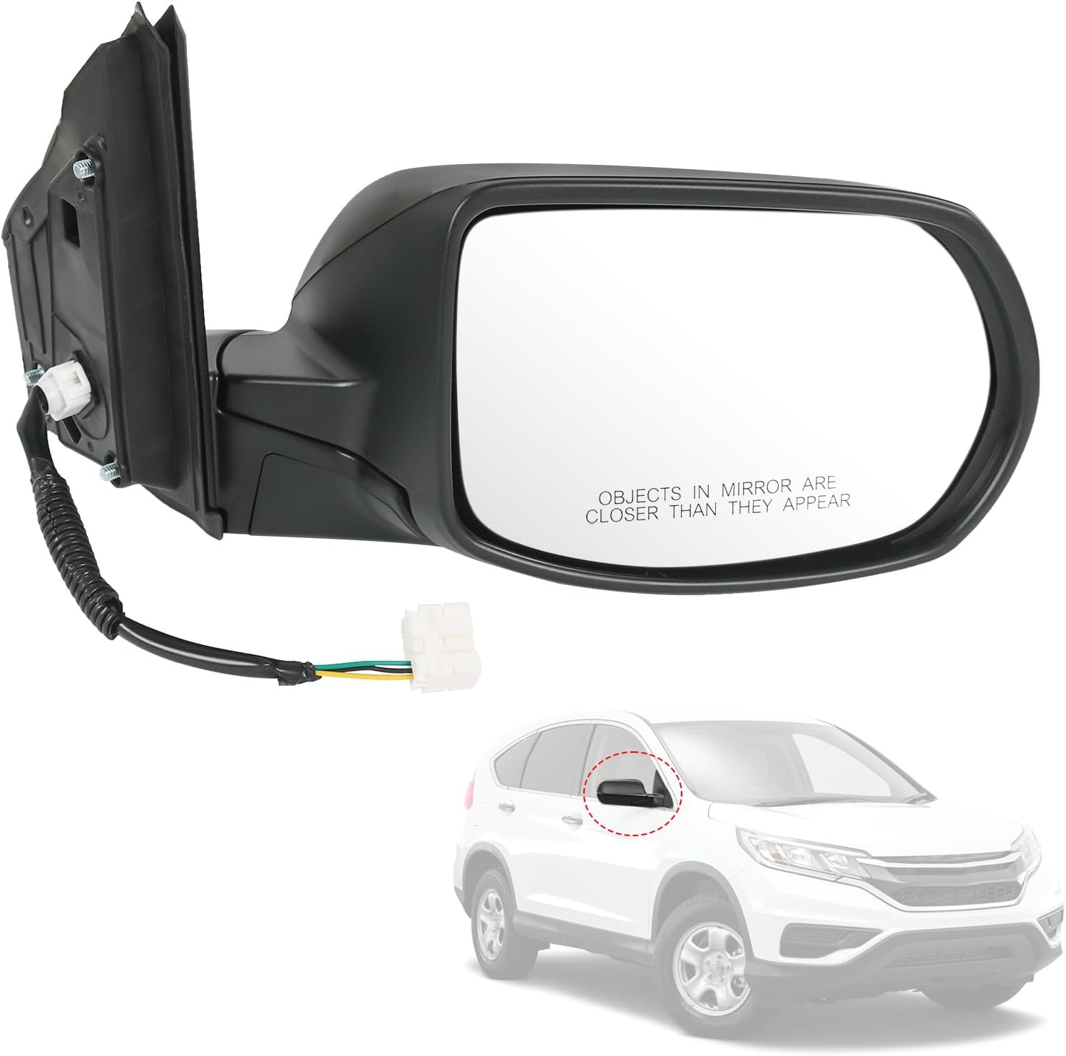 Right Passenger Side View Mirror Compatible with Honda CRV 2012-2016 Power Glass Right Passenger Side View Mirror Compatible with Honda CRV 2012-2016 Power Glass