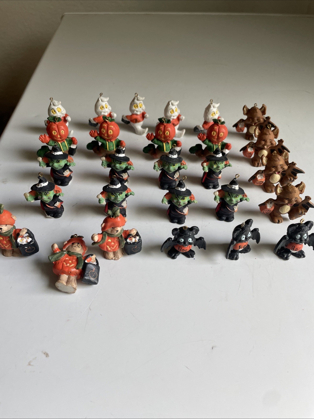 Vintage Lot of 27 Halloween Tiny Miniature Halloween Scary Figurines/Ornaments