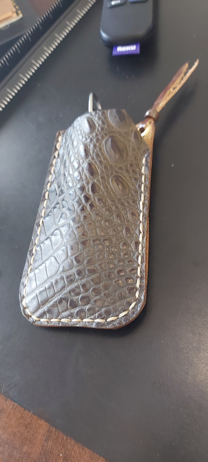 exotic look leather pocket slip for your 5\
