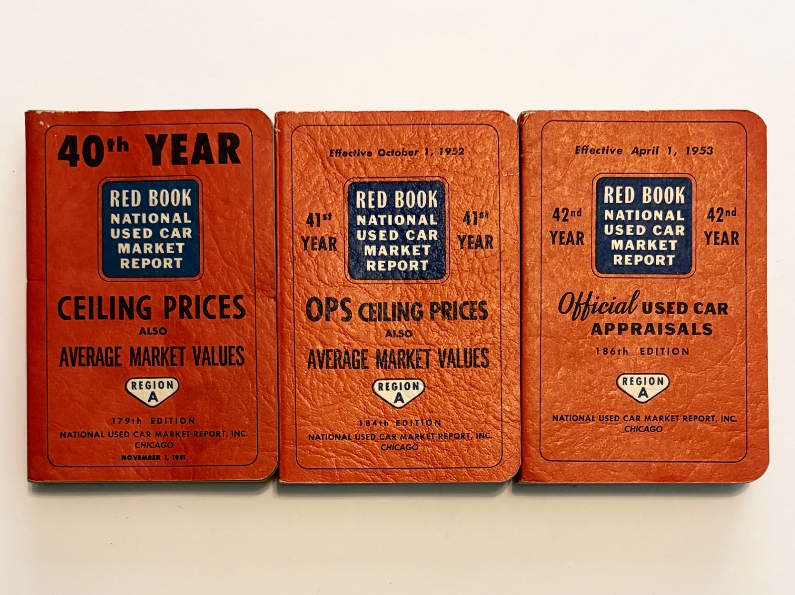Red Book Used Car Price Guide Lot 3 Vintage 1951 1952 1953 Pocket Auto Values
