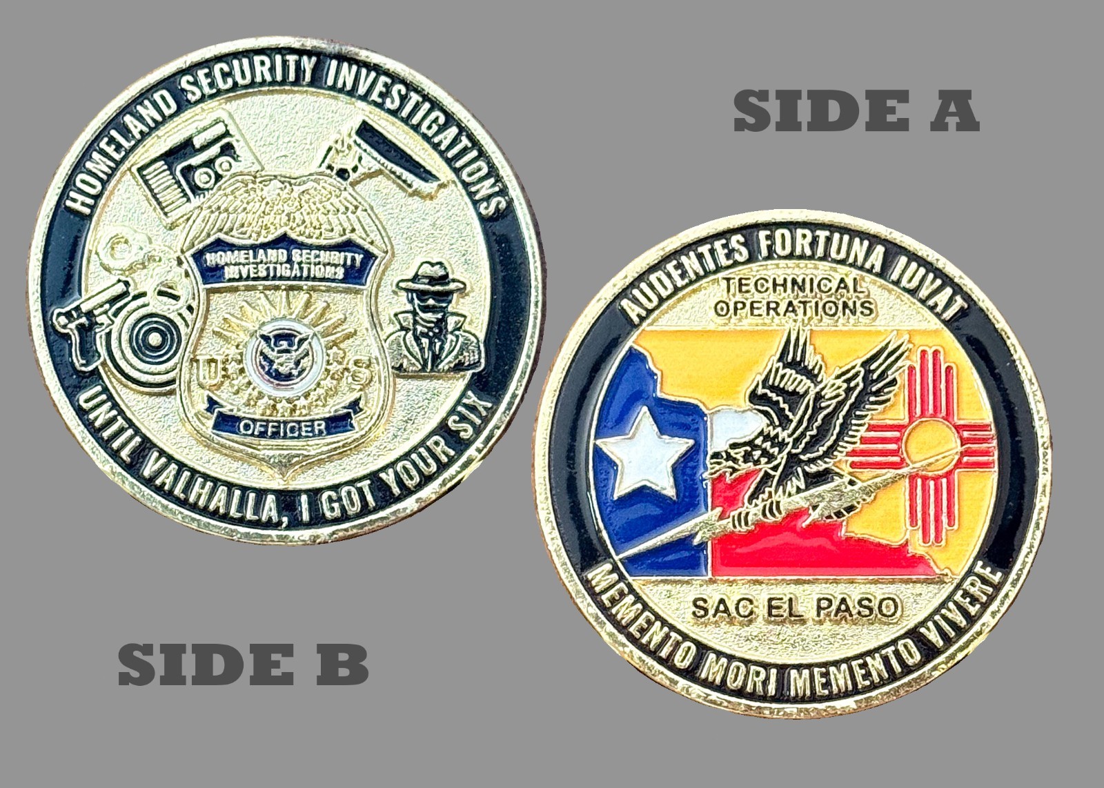 HS Investigations El Paso SAC Challenge Coin  1#29