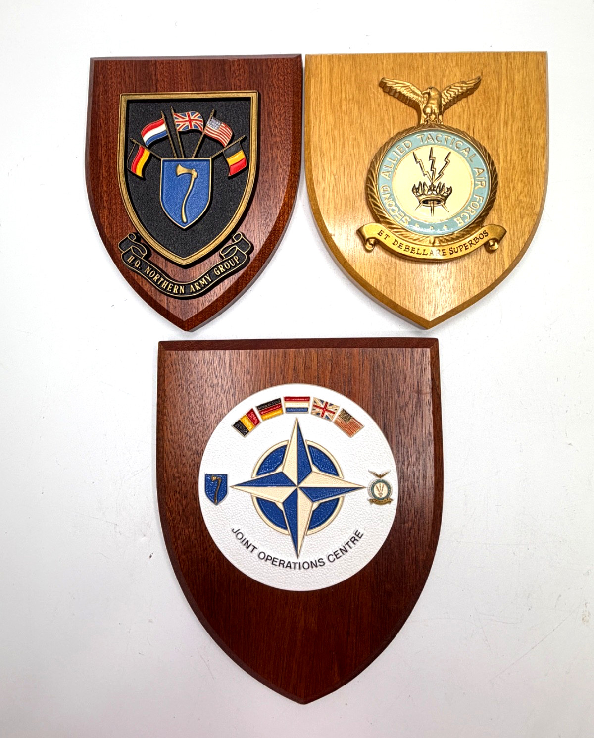 Military NATO Plaque Lot JHQ Rheindahlen NORTHAG 2ATAF JOC USAF Capt Hansen 1983 Military NATO Plaque Lot JHQ Rheindahlen NORTHAG 2ATAF JOC USAF Capt Hansen 1983