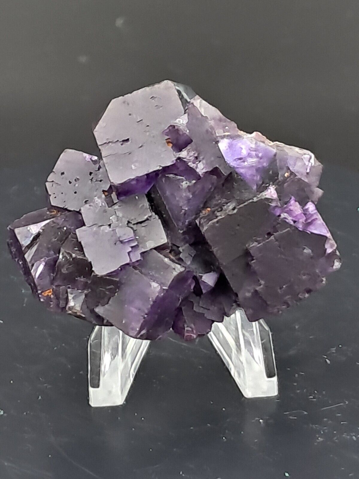 Purple Fluorite with raspberry zoning from Denton Illinois 