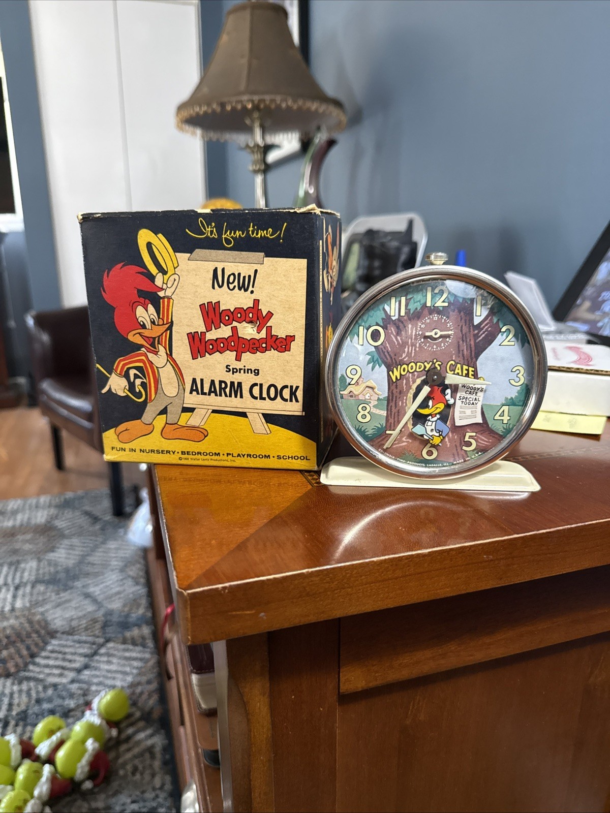1959 Woody Woodpecker Animated Glow in Dark Clock Woody\'s Cafe Walter Lantz Work 1959 Woody Woodpecker Animated Glow in Dark Clock Woody\'s Cafe Walter Lantz Work