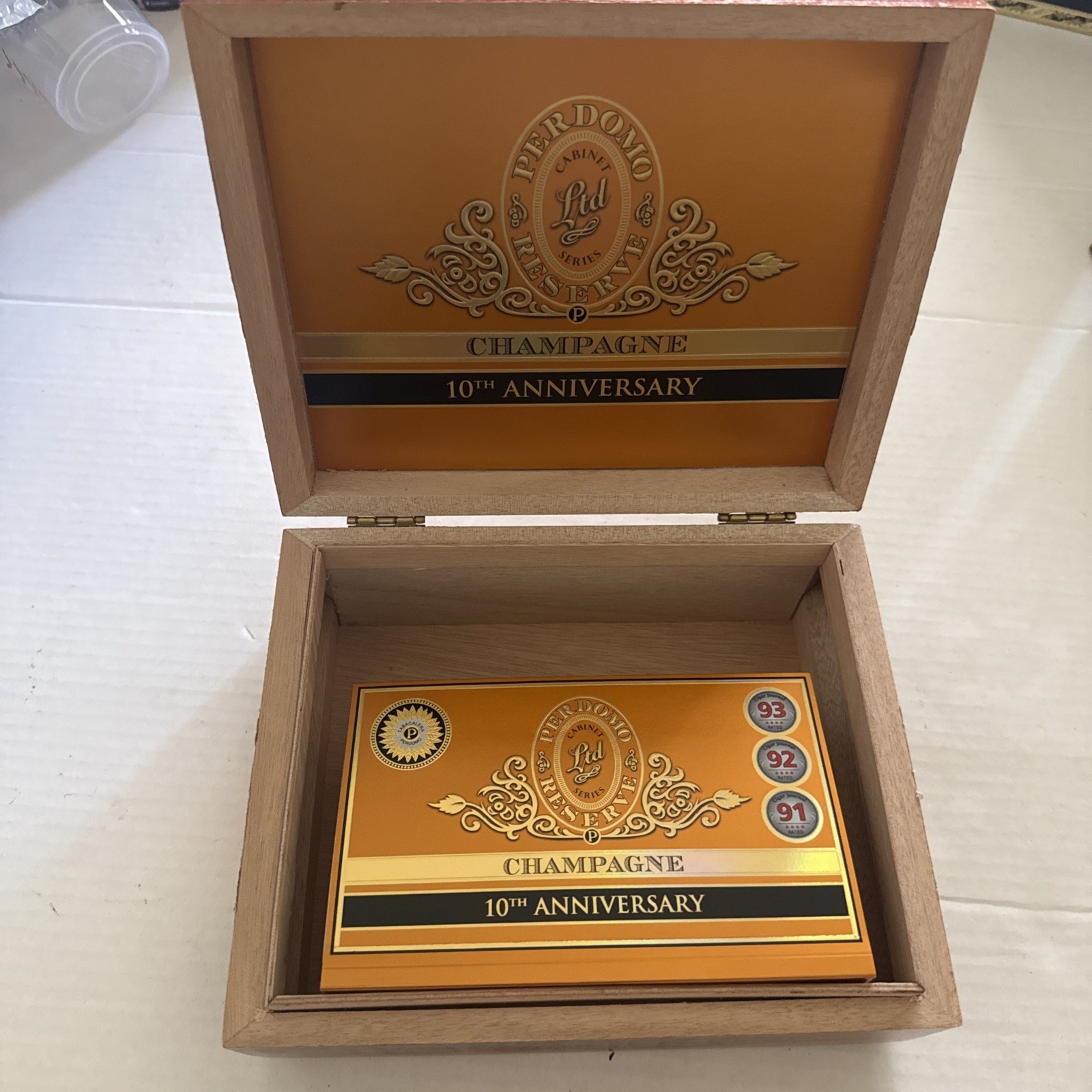 Perdomo Reserve Torpedo Champagne 10th Anniversary Empty Cigar Box