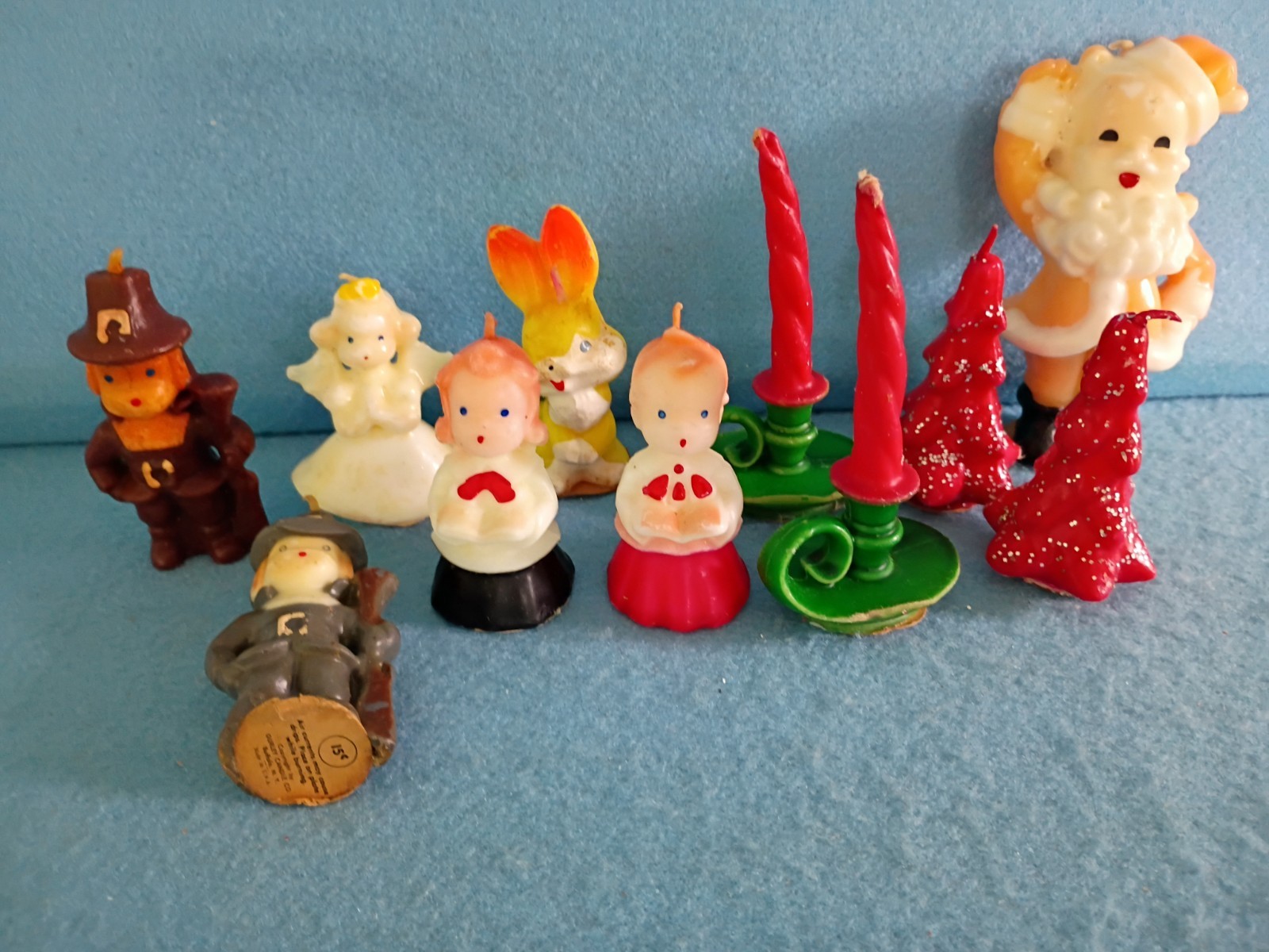 Vintage Lot of 11 Assorted Gurley Christmas Easter Thanksgiving Candles 
