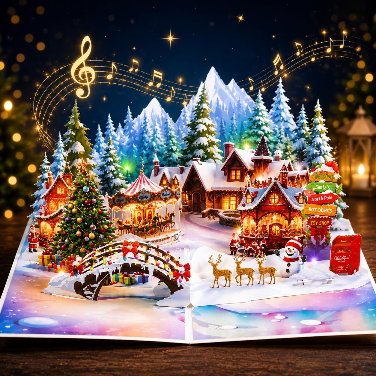 Christmas Card with Lights and Music (Christmas Village) Christmas Card with Lights and Music (Christmas Village)