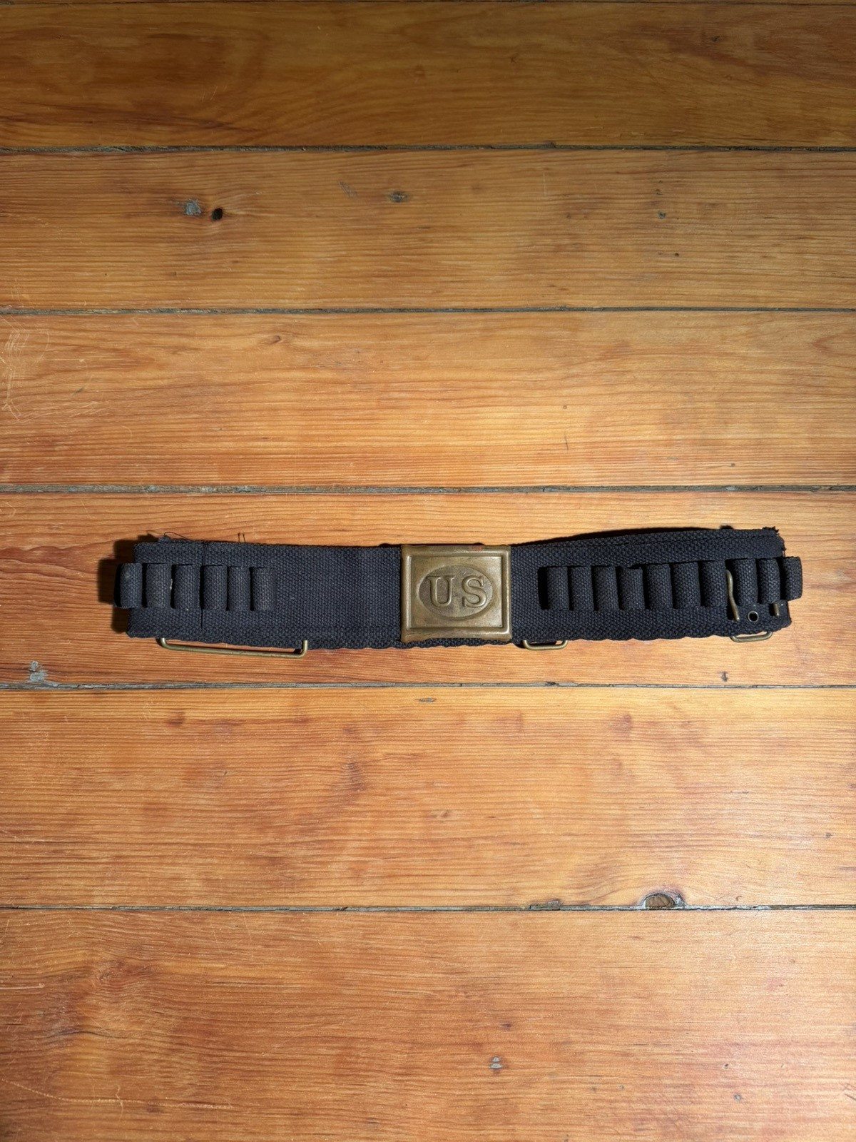 US Mills 1887 .38 Cal Revolver Cartridge Belt Indian Wars Era US Plate US Mills 1887 .38 Cal Revolver Cartridge Belt Indian Wars Era US Plate