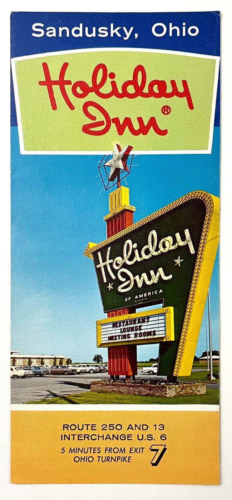1960s Holiday Inn Sandusky Ohio Turnpike Shipwreck Lounge Travel Hotel Brochure