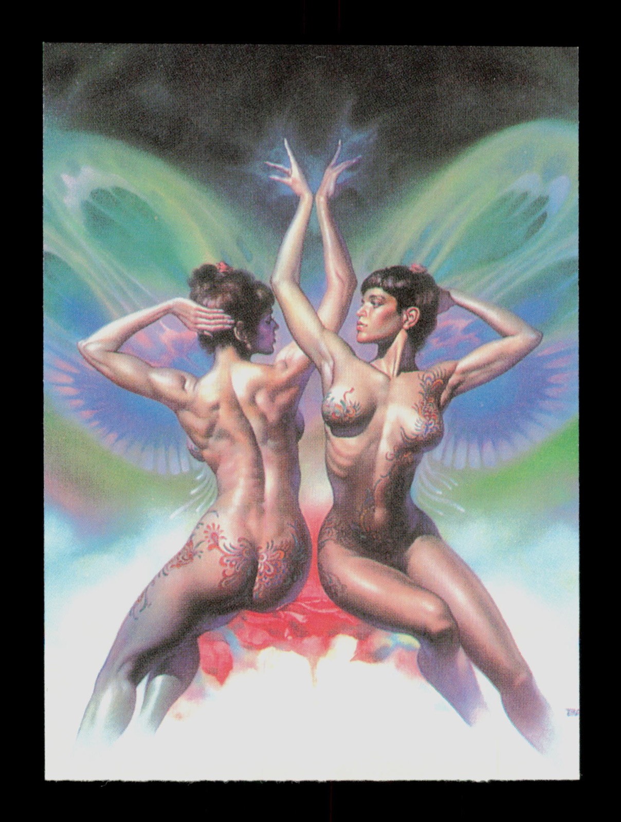 50 Gemini, The Twins Boris Vallejo 1991 Fantasy Art Trading Card TC