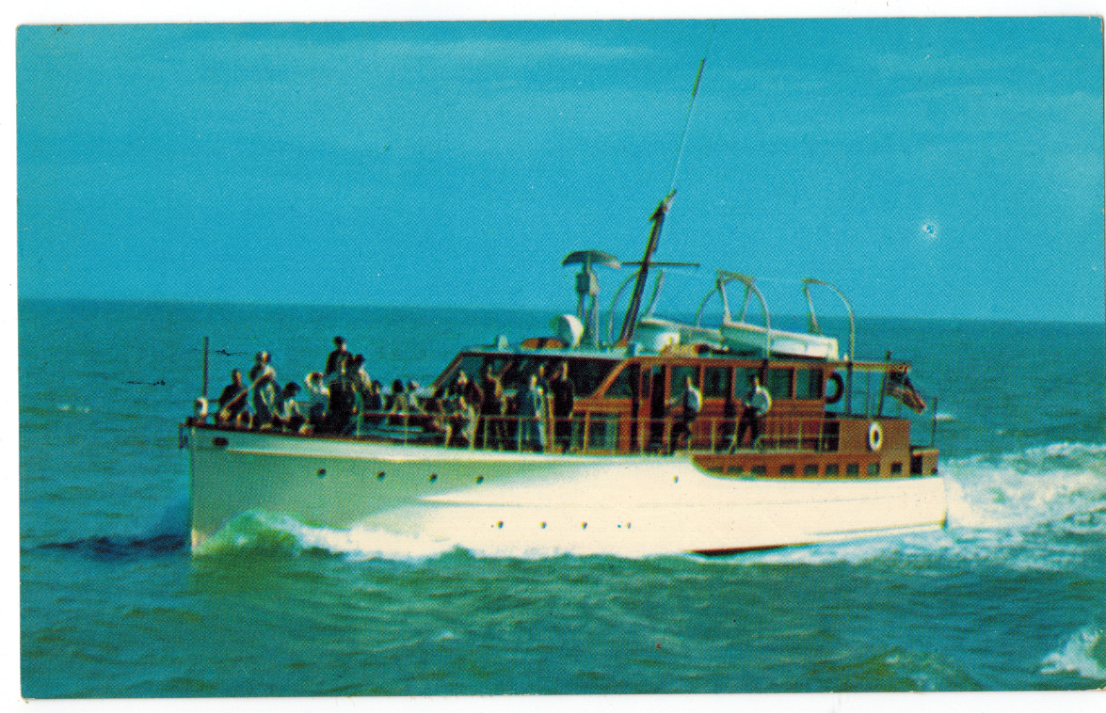 Unused Postcard Alabama State Docks Yacht Alice Mobile AL Plastichrome Vintage