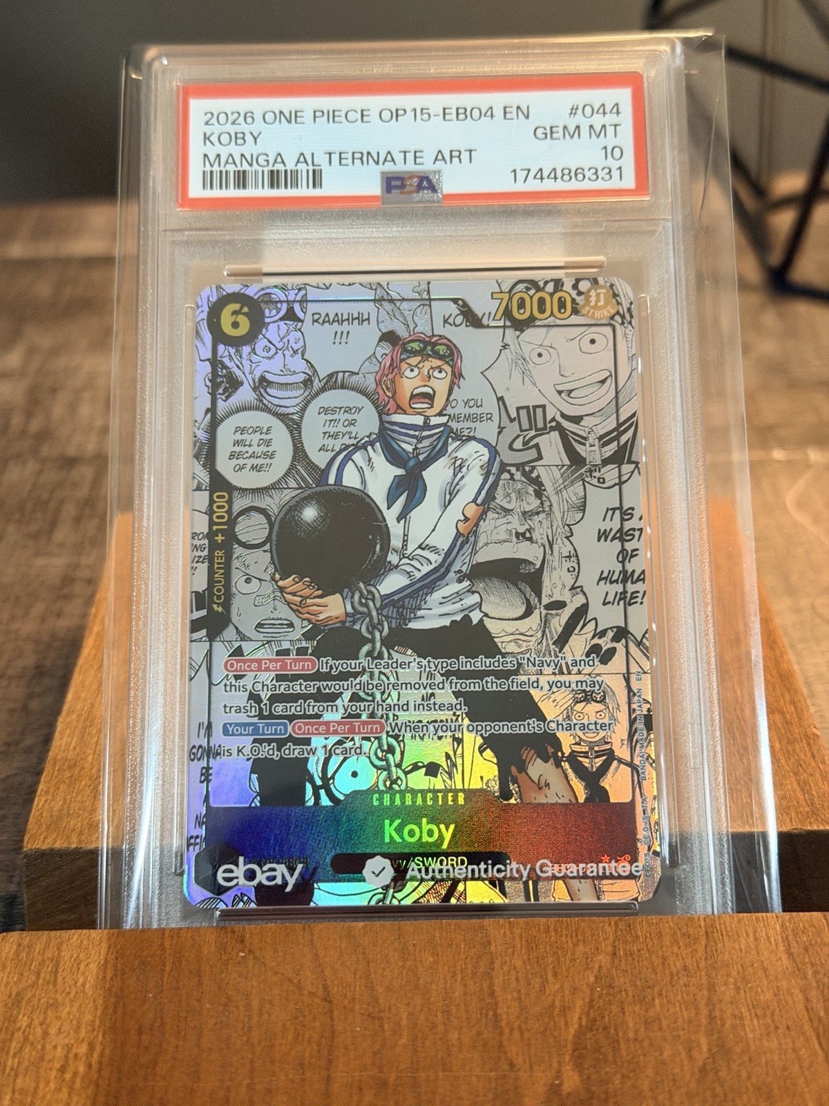 PSA 10 One Piece Koby Manga Alternate Art #044 OP15-EB04 EN 2026 English