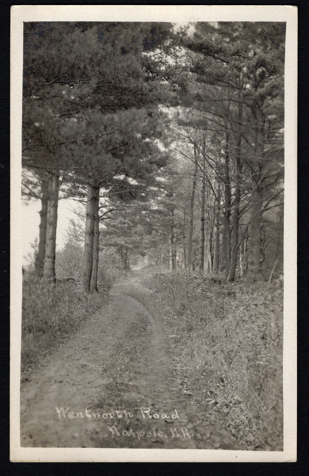 New Hampshire-NH-Walpole-RPPC-Wenworth Road-Bowman?-1911 Antique Real Photo PC