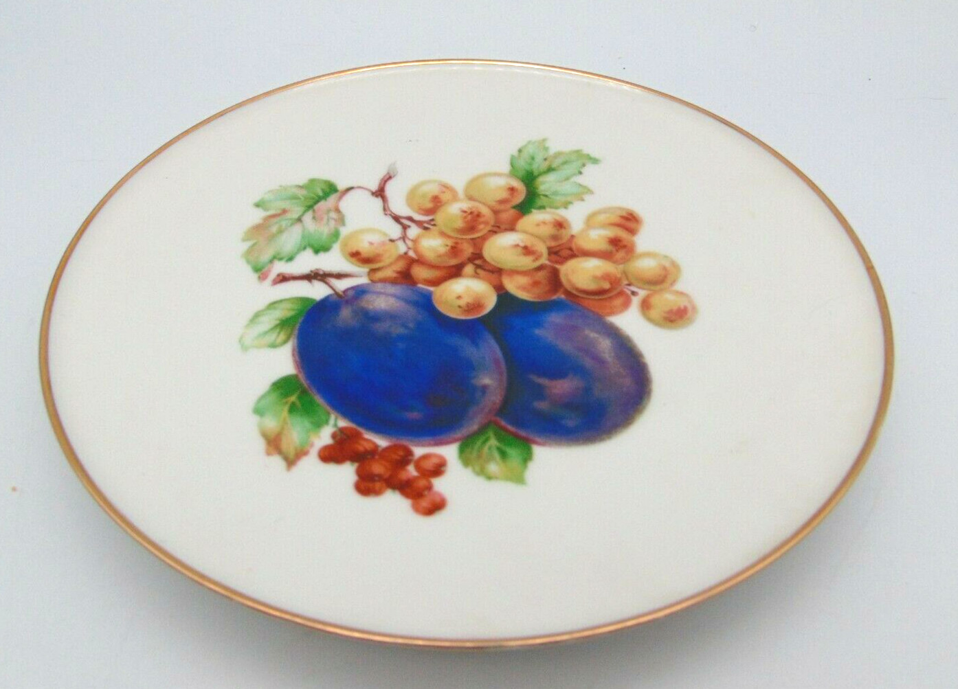 JKW Western Germany Decorative Plate Fruit & Gold Trim