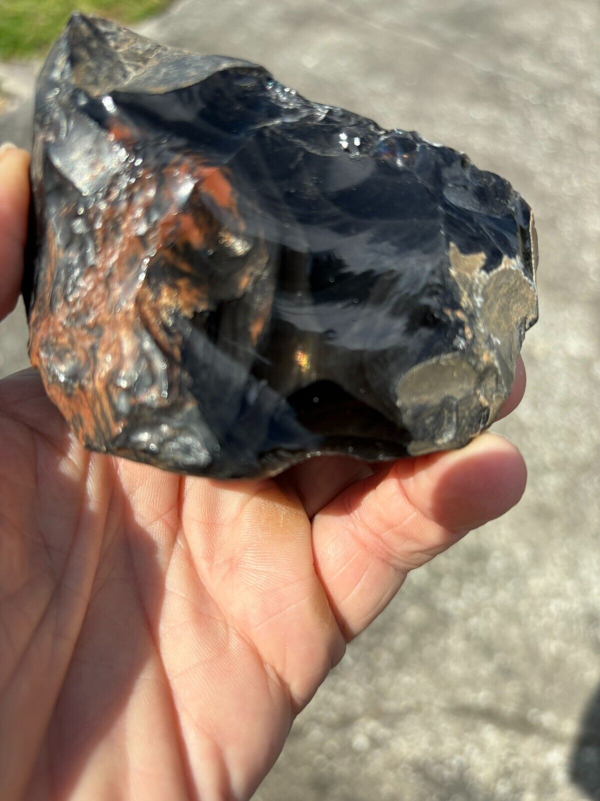 FIRE OBSIDIAN - VERY RARE Rough from Glass Butte Oregon