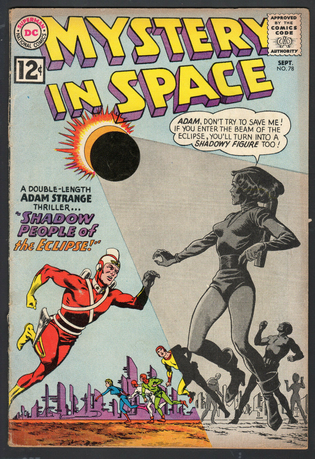 1962 DC Mystery in Space #78 Adam Strange, Shadow People of the Eclipse Alanna