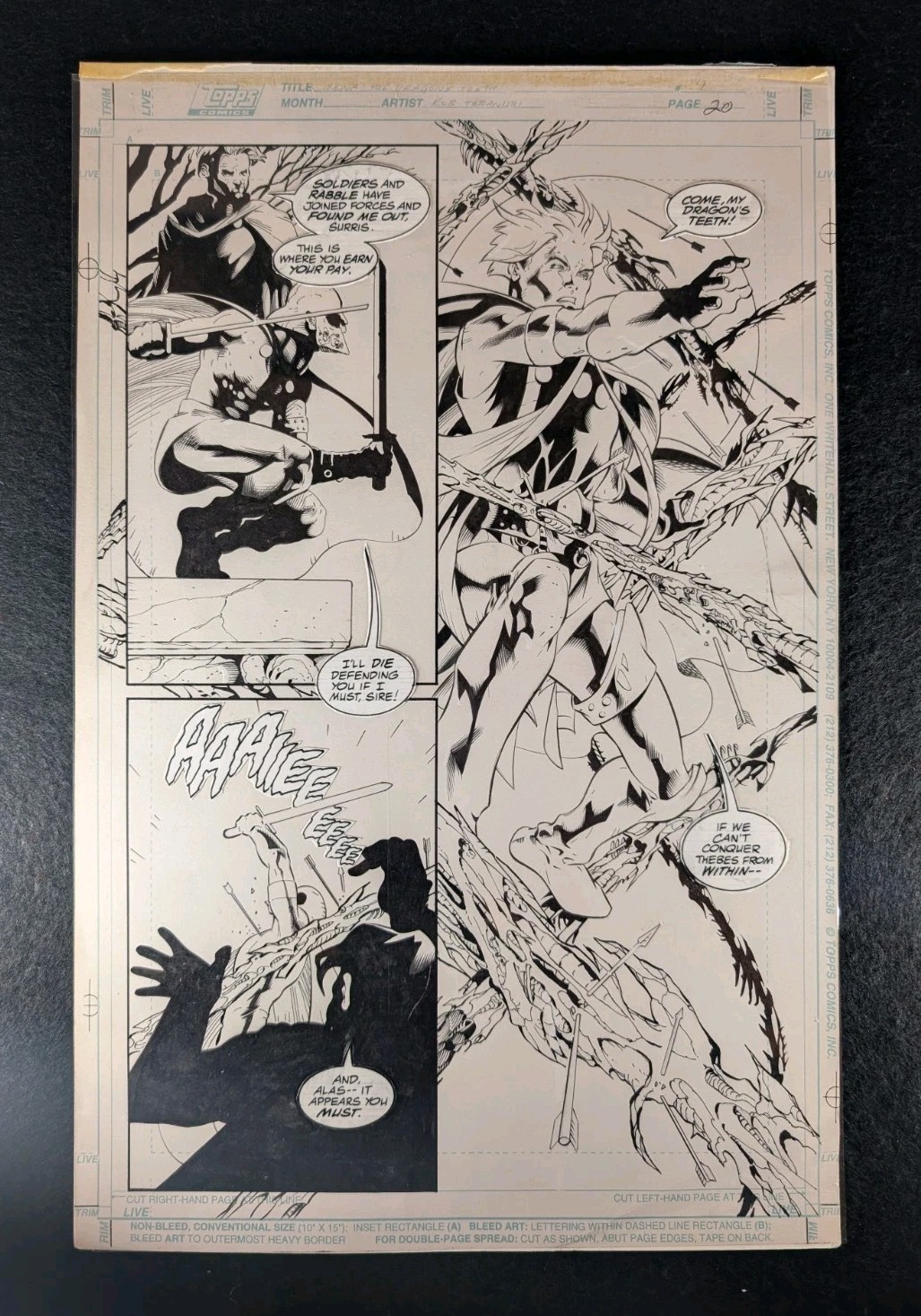 Xena: Warrior Princess The Dragon\'s Teeth #1 p20 Original Comic Book Art - Topps