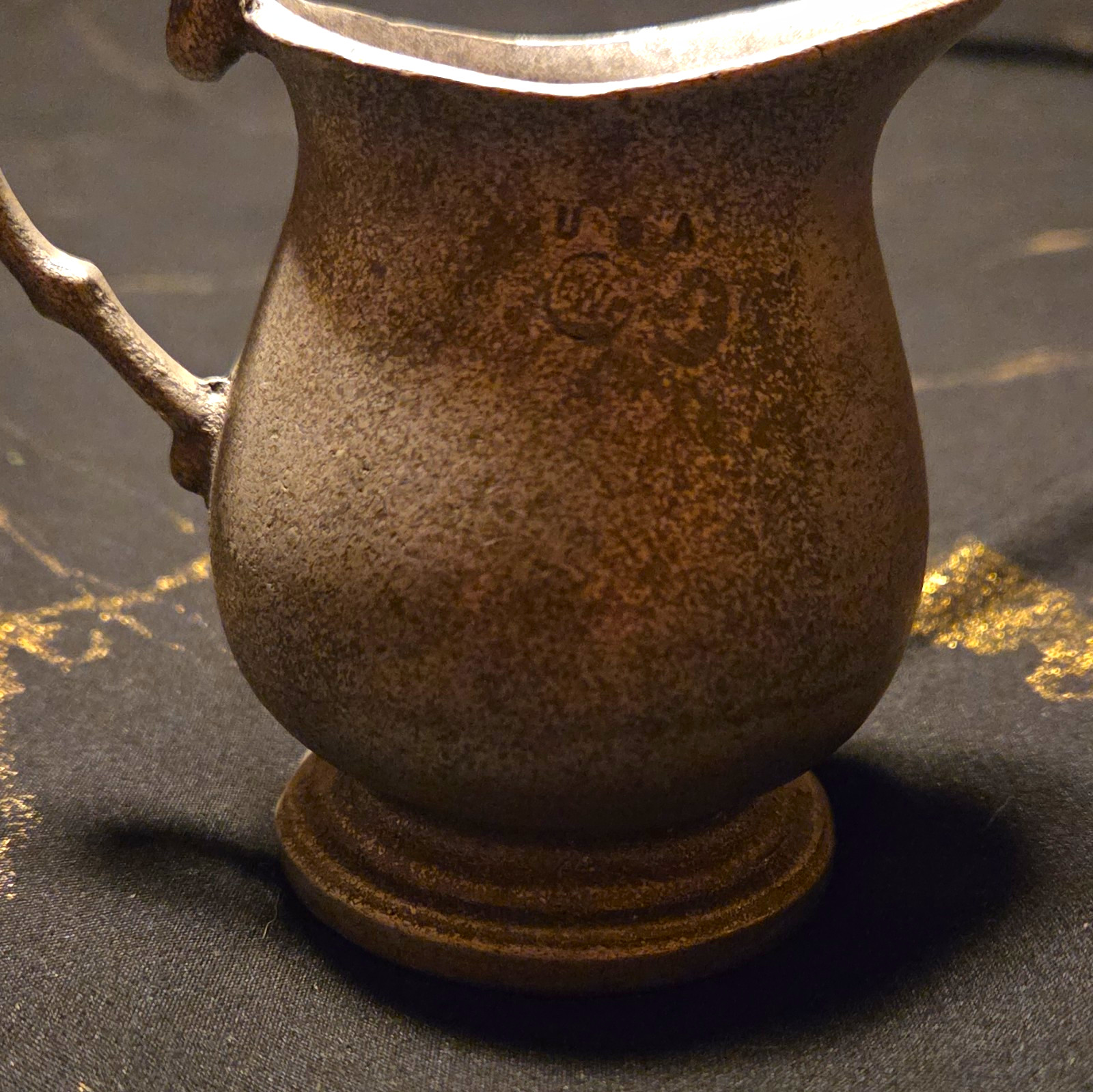 Pewter Creamer Pitcher Jug, Collectible Pewter Metalware Creamer Server