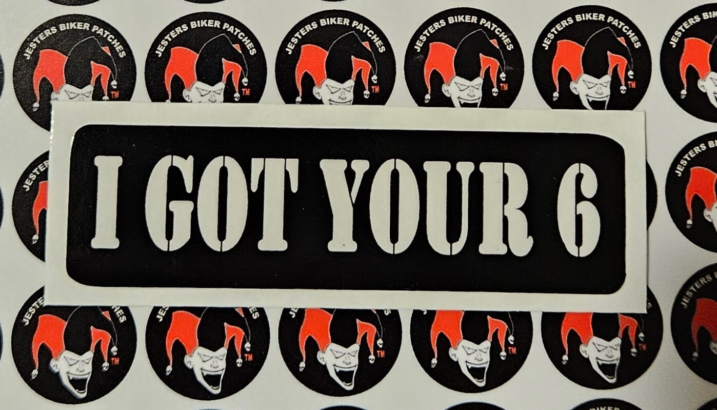 I Got Your 6 / I Got Your Six Motorcycle Helmet Sticker Biker Helmet Decal