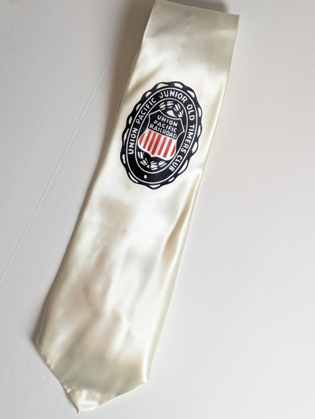NOS Vintage 1940s Union Pacific RR Junior Old Timers Tie Style Craft Bovis Omaha