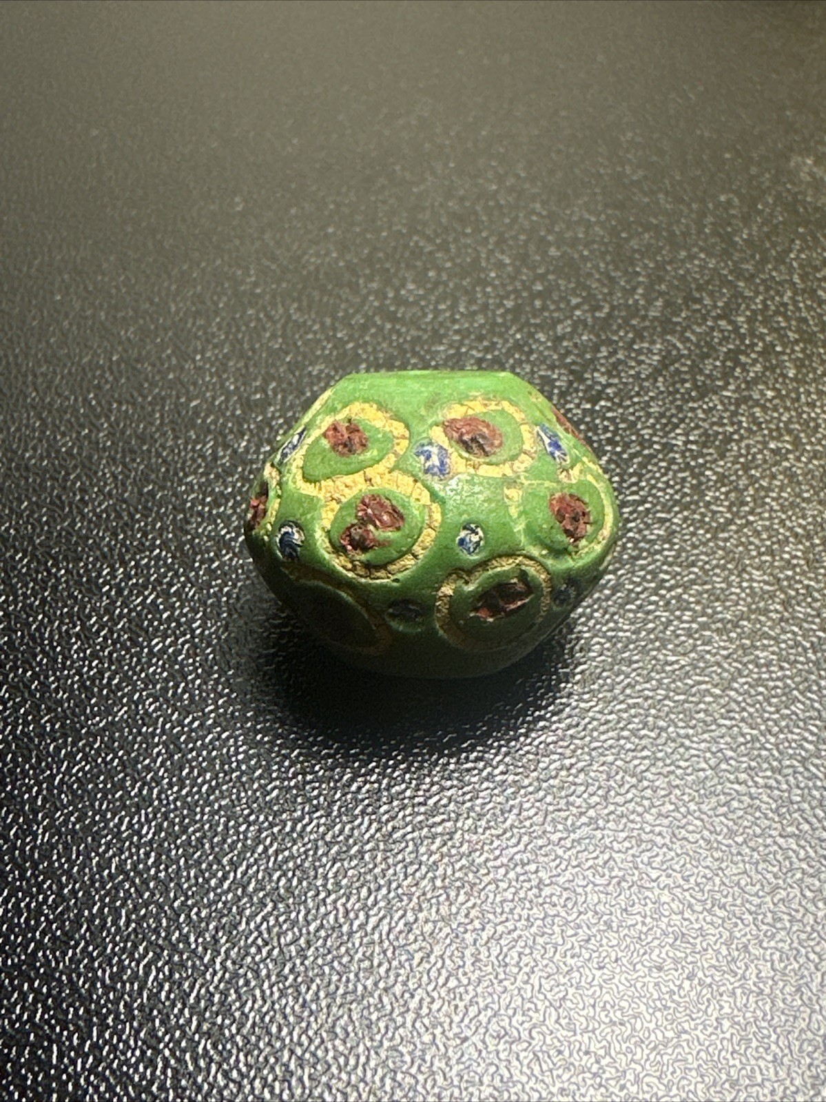 Authentic Glass Trade Bead-Fustat (Old Cairo, Egypt), Islamic Period (1100–1200)