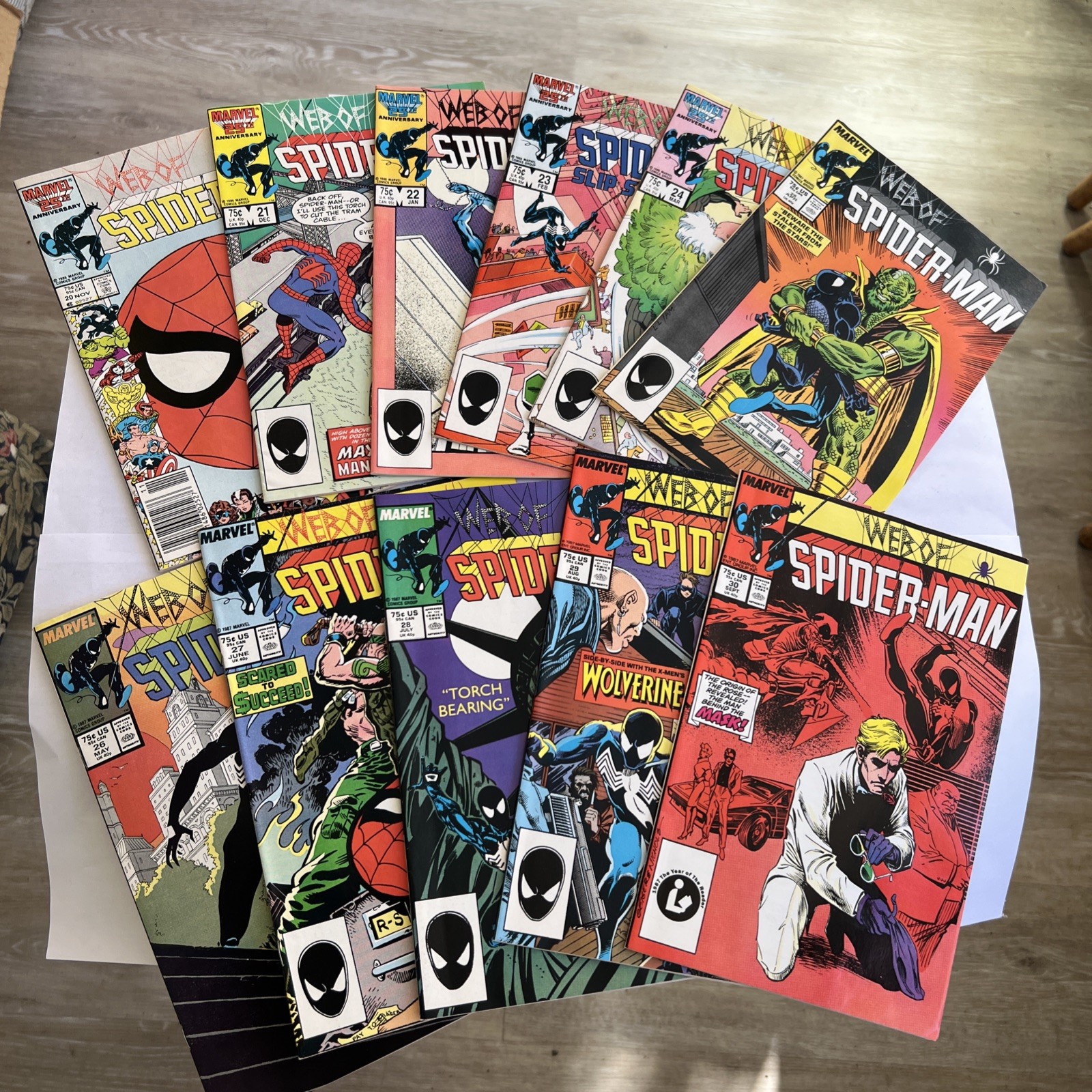 Web of Spider-Man Marvel Comics, Complete 10 lot: #20-30, NM Web of Spider-Man Marvel Comics, Complete 10 lot: #20-30, NM