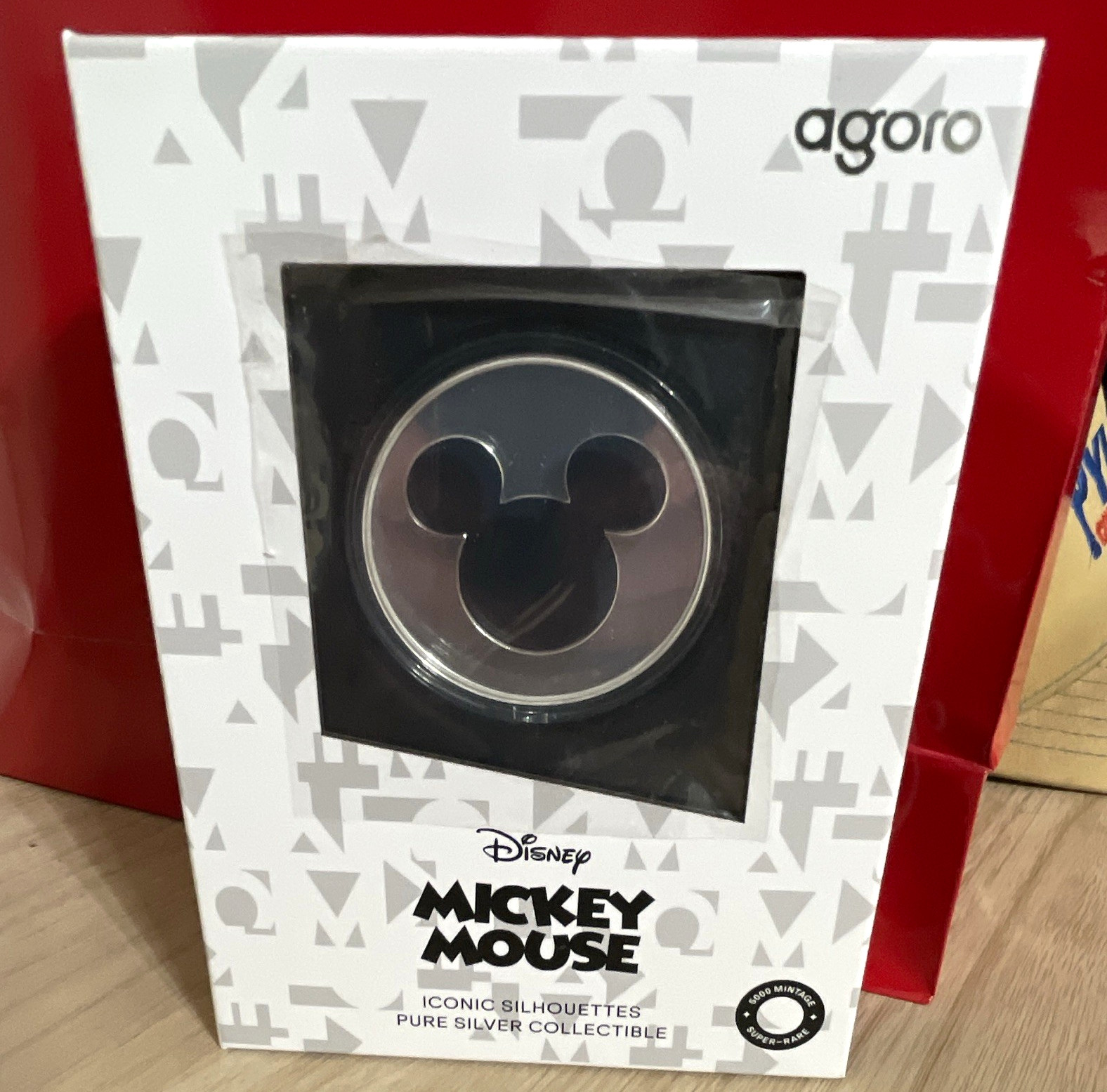 Agoro Disney Mickey Mouse Iconic Silhouettes Pure Silver Coin Collectible Agoro Disney Mickey Mouse Iconic Silhouettes Pure Silver Coin Collectible