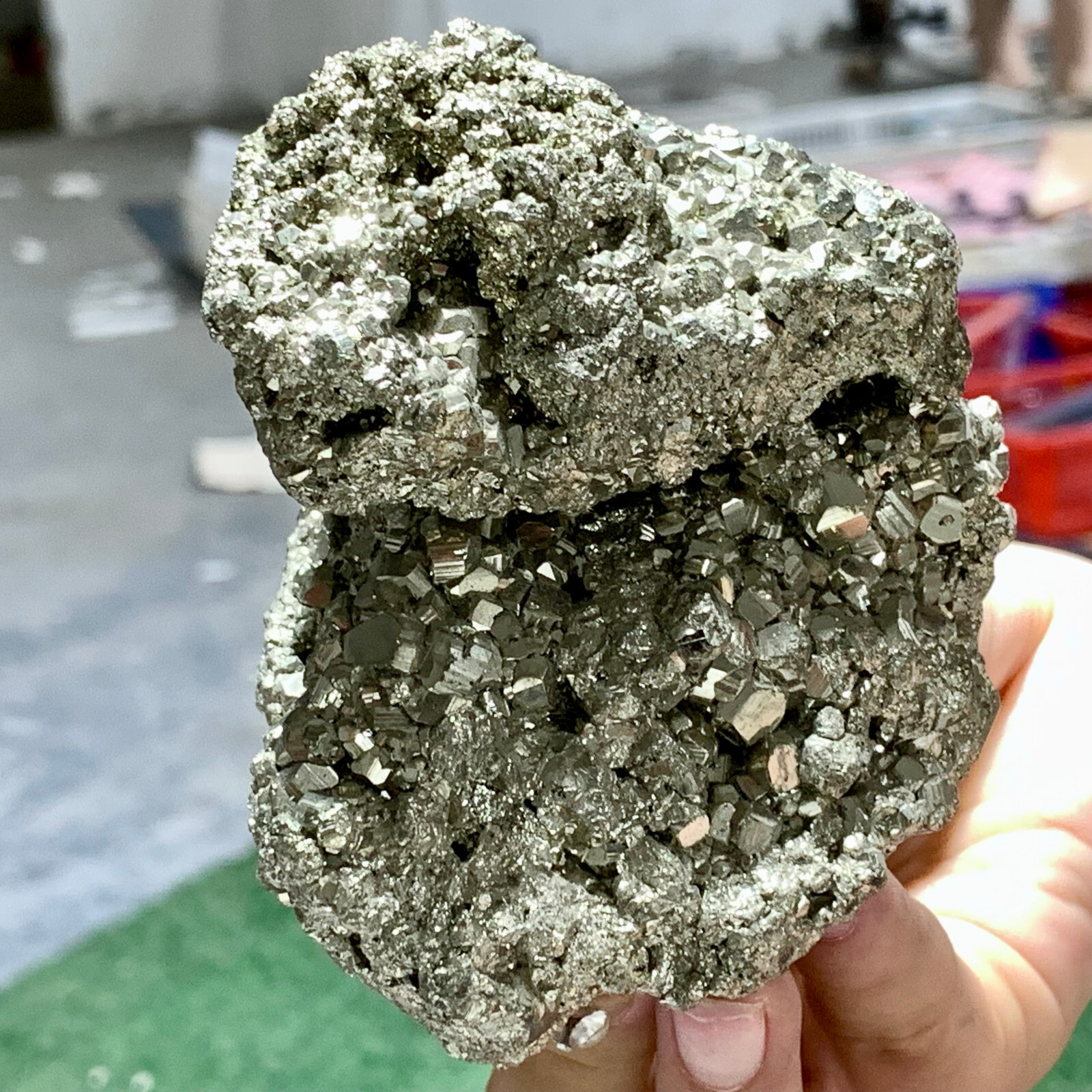 1.39LB Natural Chalcopyrite Calci Crystal Clustrare Mineral Specimen