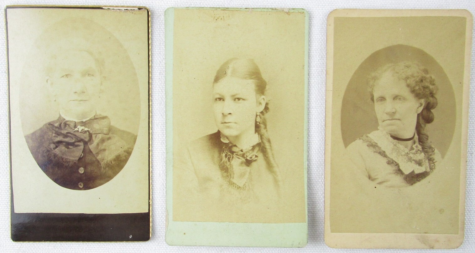Lot of 3 Antique Carte de Visite (CDV), Victorian Ladies/Women, 1880\'s-1890\'s