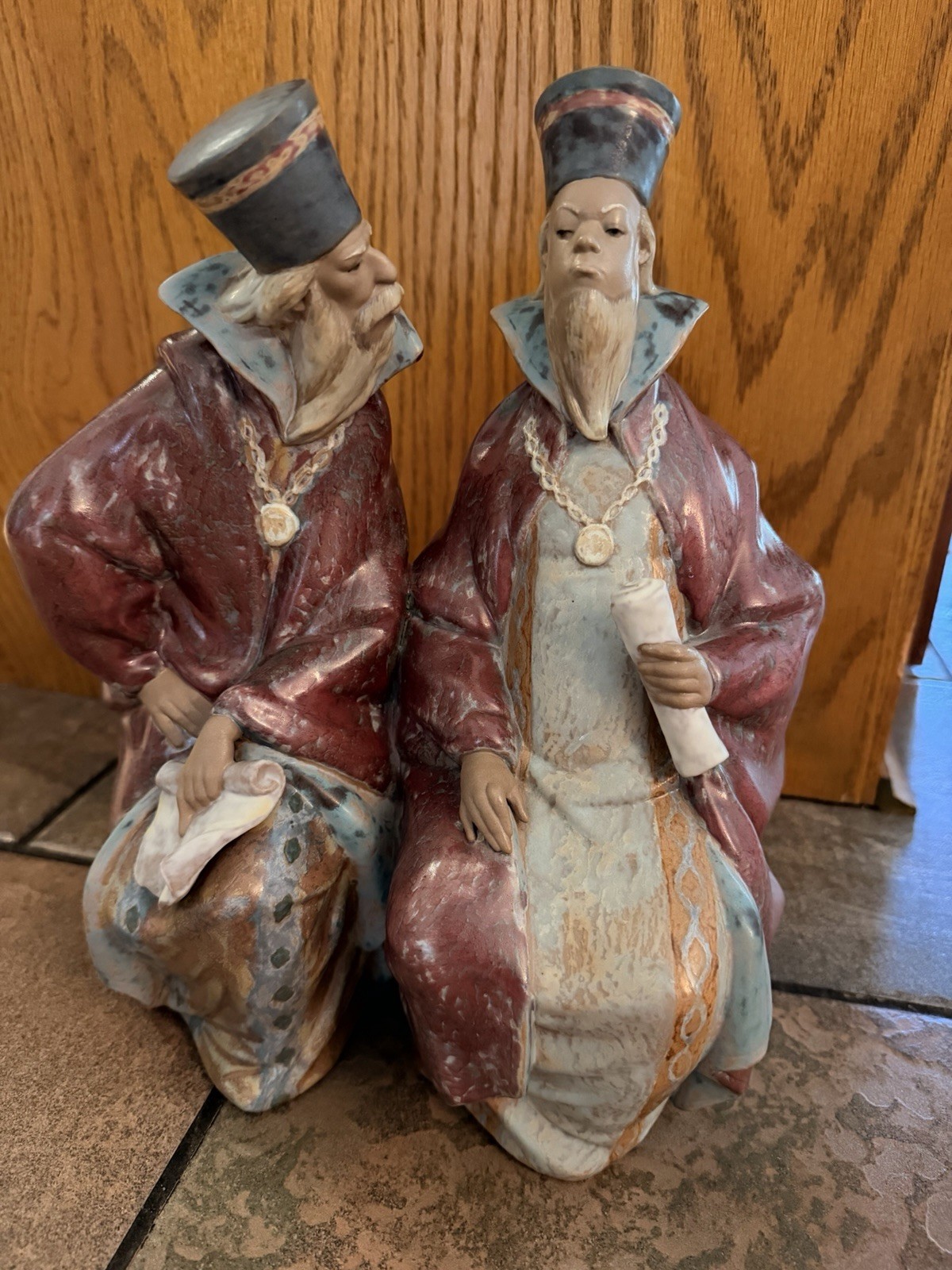 Lladro Figurine Rare , Magistrates, 2 Magistrates with Scrolls