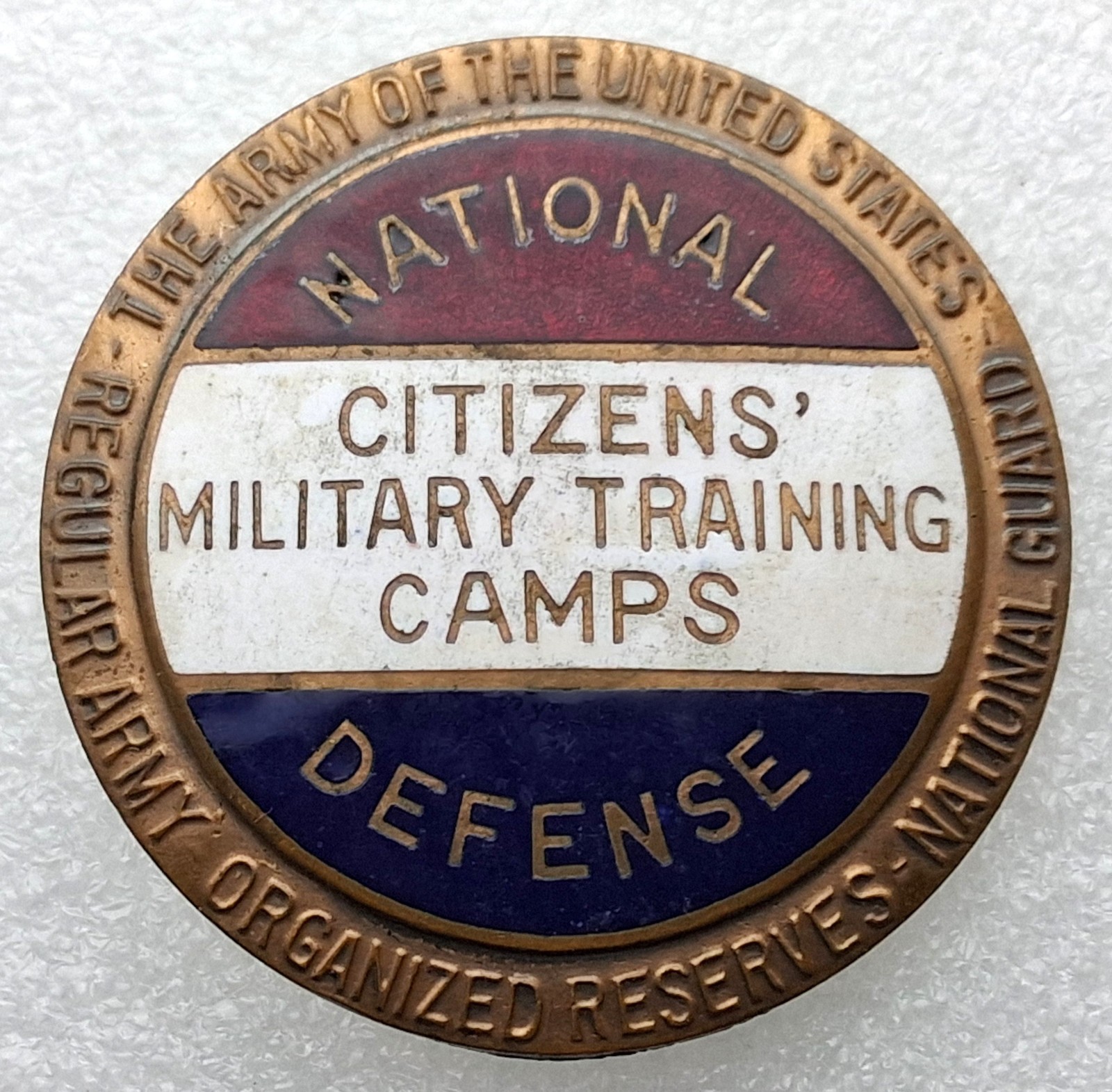 CMTC Citizens Military Training Camps National Defense Instructor Badge