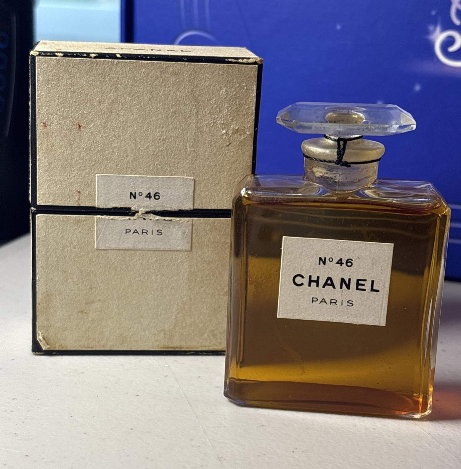Rare Vintage Chanel No 46 Sealed Bottle W/ Box Perfume 1946 WW2 COLLECTABLE