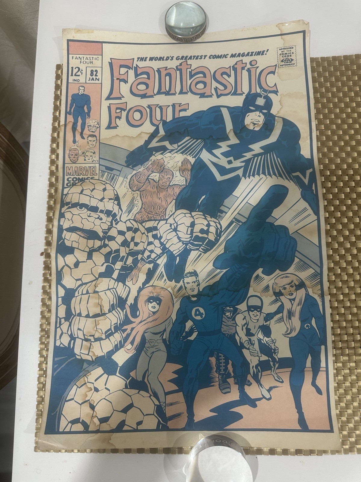 Rare Foom ? 1974 Vintage Poster 12 X 19 Fantastic Four 82? Soft Paper Print