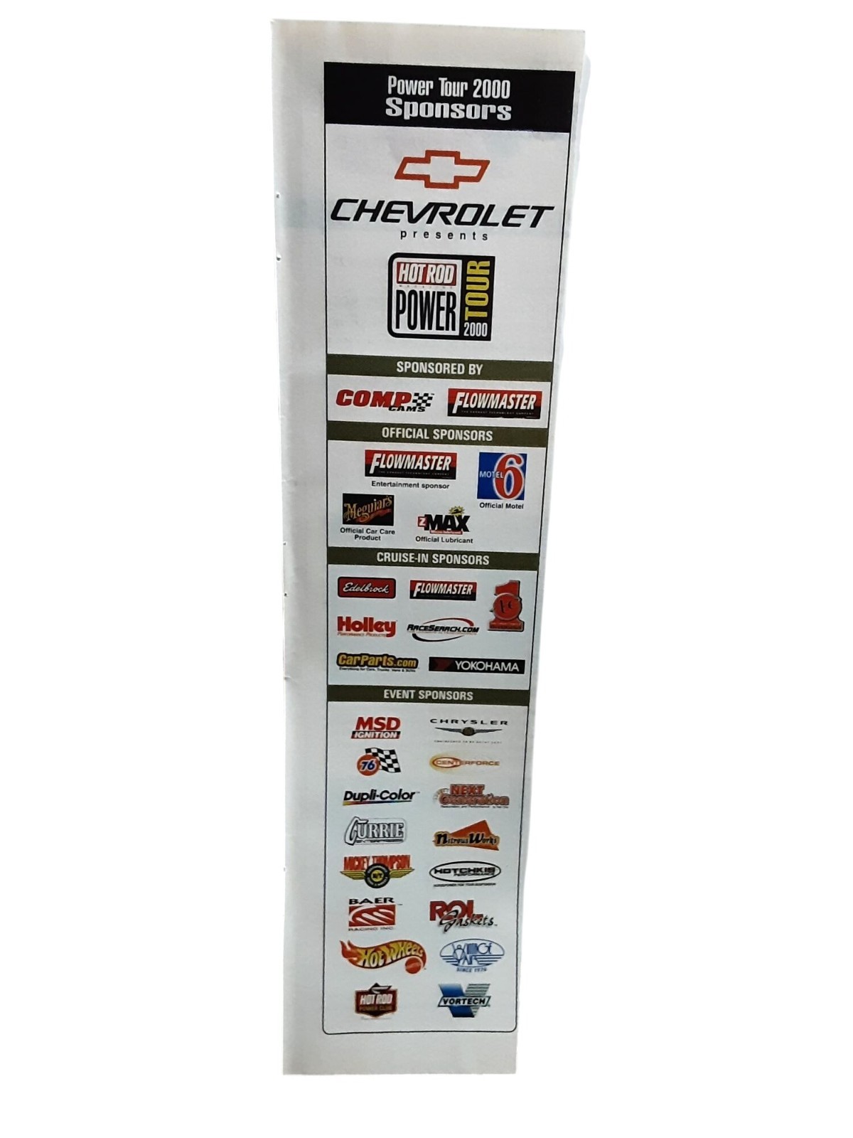 2000 Chevrolet Hot Rod Power Tour Sponsor Print Ad Flowmaster MSD 2000 Chevrolet Hot Rod Power Tour Sponsor Print Ad Flowmaster MSD