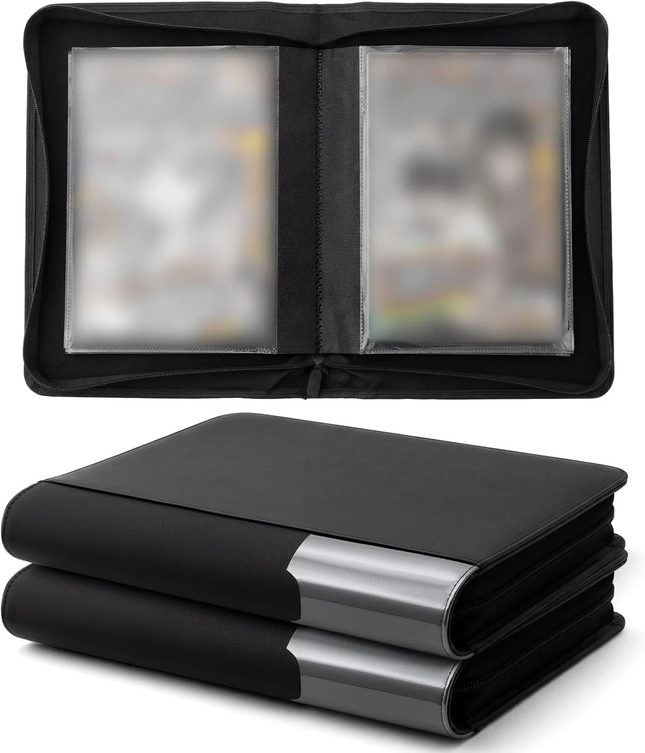 2 Pack Comic Book Binder, 40 Sleeves, Holds up to 80 Comics, Black Double Sided