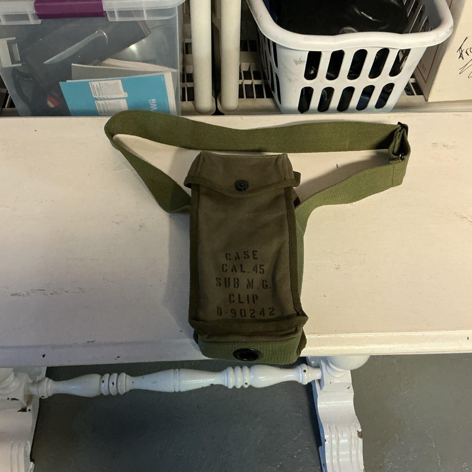Reproduction OD Ww2 Or Vietnam US M3 Grease Gun Carry Ammo Bag Pouch