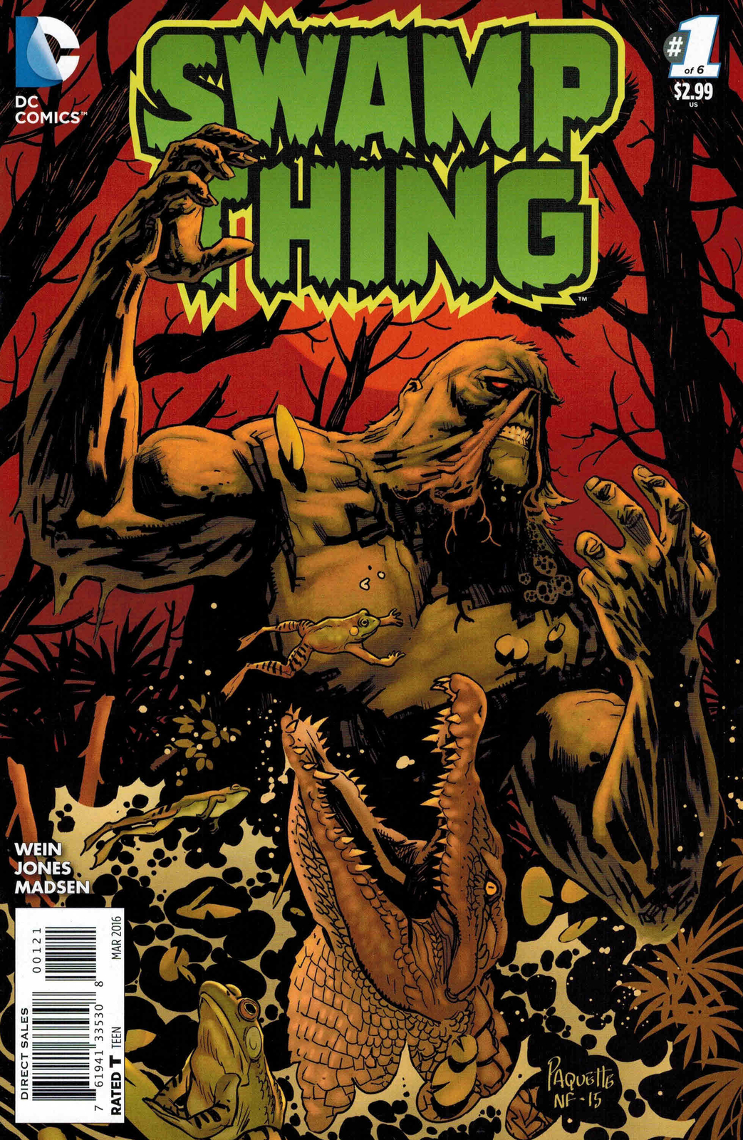 Swamp Thing #1 1:25 Yannick Paquette Variant Len Wein DC 2016